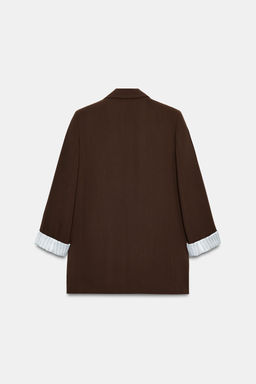 BLAZER PU?O ESTAMPADO / Marr?n - Zara фото 3