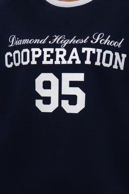 Арт. 1901 Свитшот женский с начесом удлиненный оверсайз 44-54 Цвет:темно-синий - Калинка фото 5