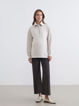 Kar?n Panelli Leopar Desenli Kad?n Jean Pantolon