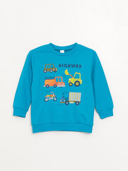 Bask?l? Uzun Kollu Erkek Bebek Sweatshirt 2li - Waikiki фото 2