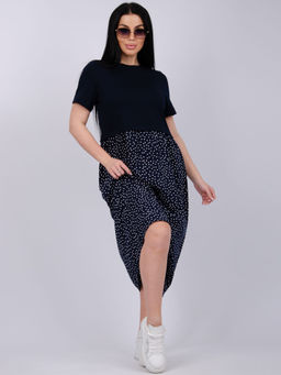 Платье "Виттория 2" синий, вискоза/кулирка (М)