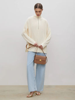 Мягкий свитер с кашемиром на молнии