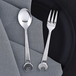 Столовые приборы 23 Февраля, ложка и вилка
