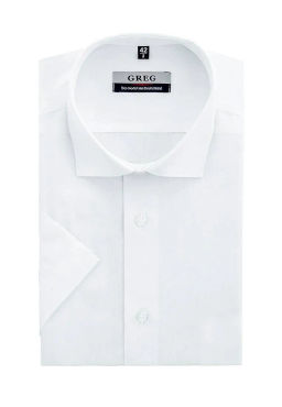 Сорочка мужская короткий рукав GREG 100/109/WHITE/Z_V