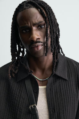 CAMISA FLUIDA ESTRUCTURA / Negro - Zara фото 5