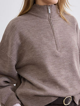 Dik Yaka Kad?n Triko Kazak