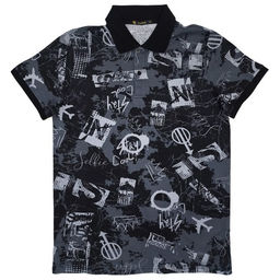 Рубашка-поло мужская с орнаментом "Fazo-R" (stay cool)