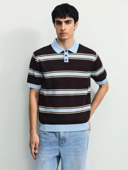 Джемпер поло в полоску / Zarina  фото 3