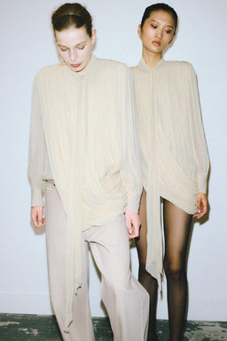 ZW COLLECTION FADED HIGH-WAIST JEANS - Zara фото 3