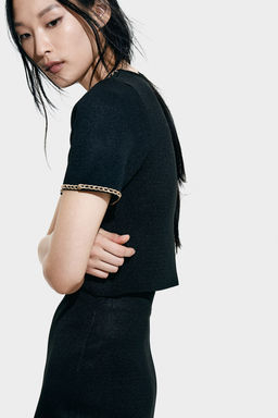 Top de punto con cadena decorativa - H&m фото 3
