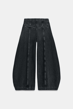 ZW COLLECTION BALLOON HIGH-WAIST JEANS - Zara фото 6