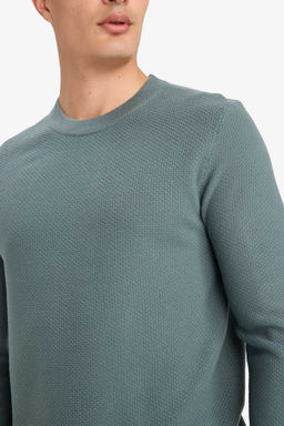 Standart Fit Bisiklet Yaka Basic Dokulu Triko Kazak - Defacto фото 5