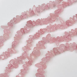 Бусины для украшений из мадагаскарского Розового кварца крошка