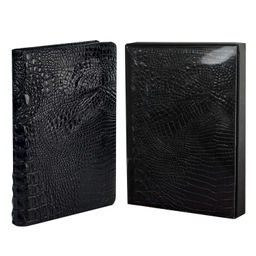 Ежедневник недатированный ESCALADA, А5+, 160 л., арт. 67177/ 10 АЛЛИГАТОР ЧЁРНЫЙ