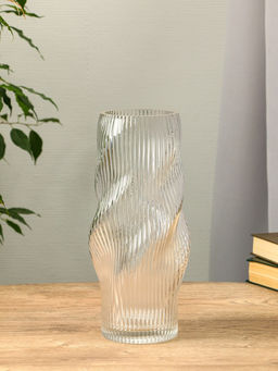 Ваза «Венди», 29×12×10 см, стекло, прозрачная