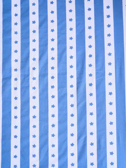 Постельное белье детское поплин с простыней на резинке - Мишки, цвет синий 145*112; 80*160*20; 40*60