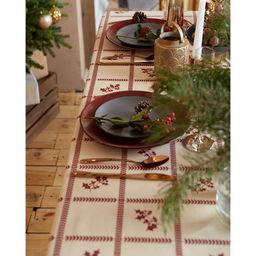 Скатерть новогодняя «Доляна» Merry Christmas, 146×180+/- 3 см, 100% хлопок, рогожка 164 г/м²