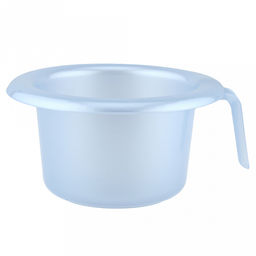 Горшок детский пластмассовый д21см, h13,5см, полипропилен, с крышкой, голубой перламутр (Россия)
