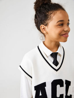 ACOOLA / Жилет детский для девочек Carlota молочный фото 3