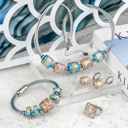 Серьги из муранского стекла PAPILLONS LS3533 - Vloes фото 5