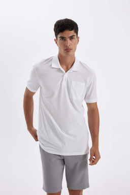 New Regular Fit K?sa Kollu Pike Basic Duz Polo Tisort - Defacto фото 3