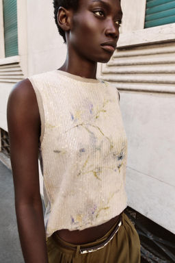 TOP PUNTO LENTEJUELAS / Multicolor - Zara фото 2