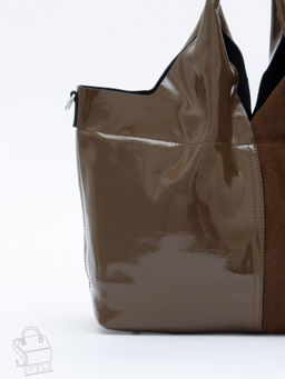 Сумка женская кожаная 98184-3MSS army green Velina Fabbiano-Safenta в Новосибирске