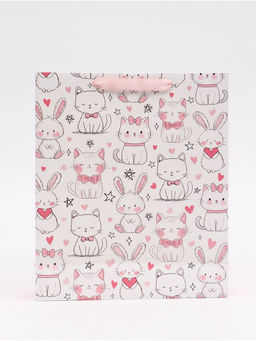 Цена за 2 шт. Пакет подарочный «Поздравляю», M 25,5 × 30 × 9 см