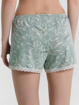 Комплект женский домашний зеленый с ботаническим принтом веточки на шалфее 562320/1 - Mark formelle фото 5