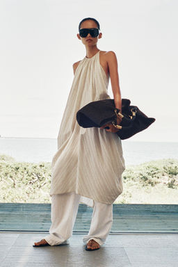 MAXI BOLSO DE MANO EFECTO TRENZADO / Marr?n - Zara фото 2