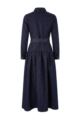 Koyu Mavi Kemerli Maxi Denim Elbise TWOSS26EL00030 - Trendyolmilla фото 2