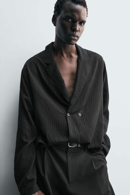 STRIPED KIMONO SHIRT - Zara фото 5
