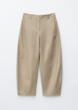 Pantalones en sarga de algod?n con perneras barril - H&m фото 2