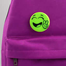 Цена за 5 шт. Светоотражающий значок «Всем мир», d=5.8 см, жёлтый