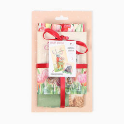 Набор 8 марта: полотенце 40?73 см, саржа 190 г/м?, формочки для печенья - Этель фото 7