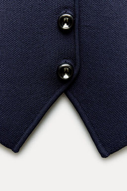 PLAIN KNIT SHORT VEST - Zara фото 8