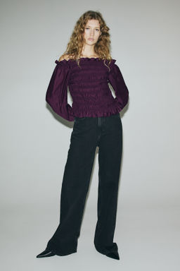 Blusa off-the-shoulder fruncida - H&m фото 5
