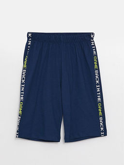 Beli Lastikli Bask?l? Erkek ?ocuk Pijama ?ort 2li - Waikiki фото 3