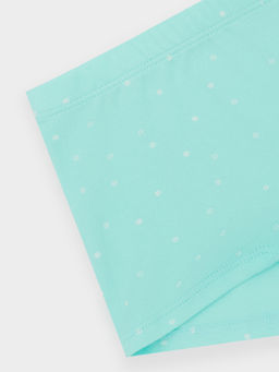 Цена за 2 штуки! Трусы шорты для девочек бирюзовые в горошек - Mark formelle фото 3