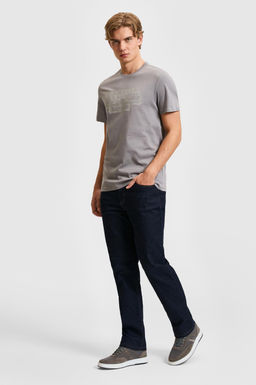 Erkek Regular Fit Bisiklet Yaka Gri Ti__rt