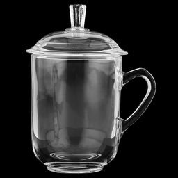 Кружка стеклянная Цветущий чай 360мл, д8,3см, h10,3см, основание д5см, стеклянная крышка, общая h15см, в коробке, Дели Гласс (Deli Glass) (Китай) - Домашняя мода фото 2