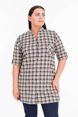 Рубашка М320117з коричневый - Елена фото 5