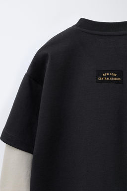 DOUBLE SLEEVE VARSITY INTERLOCK SWEATSHIRT - Zara фото 12