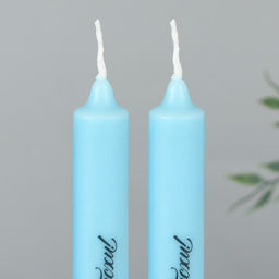 Свечи высокие с нанесением Светлой Пасхи!, 2 шт., голуб., 9 х 2.1 х 2.1 см - Семейные традиции фото 6