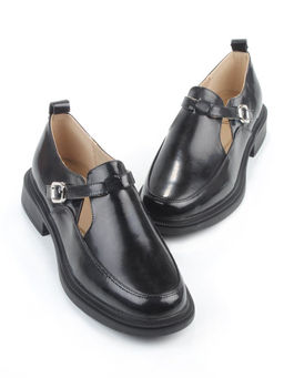 06-PDEB98-3 BLACK Туфли женские (натуральная кожа)