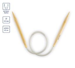 Спицы GAMMA круговые BC-S45 бамбук d 8.0 мм 45 см 1 шт  фото 4