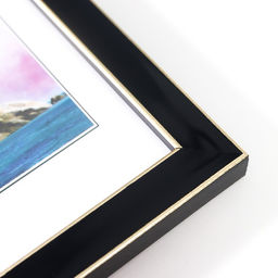 Цена за 2 шт. Фоторамка пластик "Акварель" 10х15 см, чёрный (пластик)