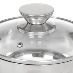 Кастрюля нерж ОПТИМА 1,6л со стекл р. нерж/ручки индуция Daniks QS-S-16/GS-01201-16CA (332353)  фото 2