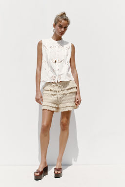 SHIRT WITH CUTWORK EMBROIDERY