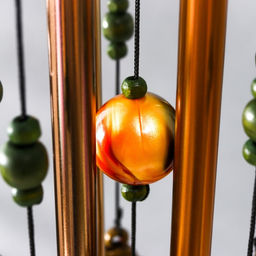 Музыка ветра «Птица на ветке с цветком», металл, 4 трубочки, 55×9.5×9.5 см